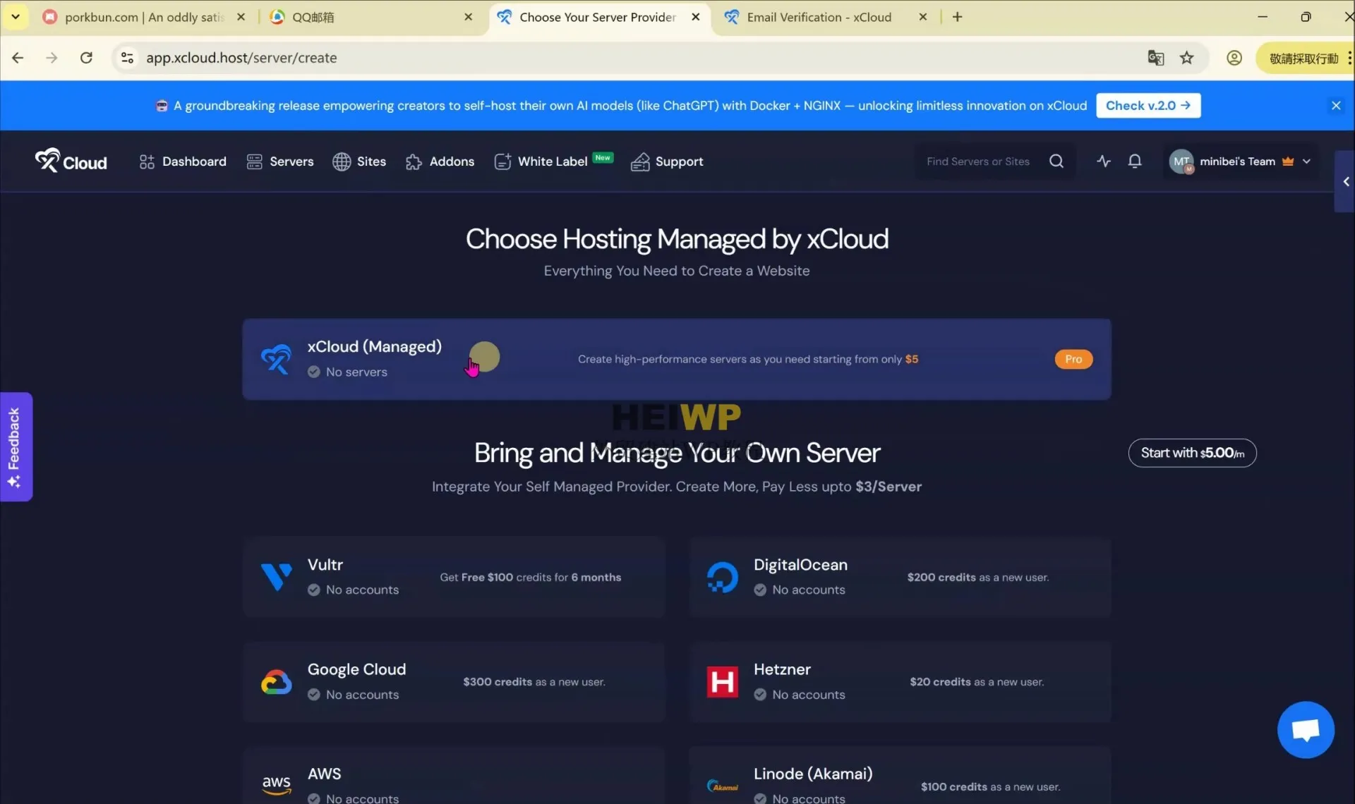 如何在Xcloud进行购买服务器、安装wordpress?(图文详细介绍教程)-HEIWP-外贸建站